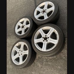 4 — 245/40r18 5x112 5x4.41 Stock Mercedes E350 CLA CLS C300 Audi Vw Wheels Rims Tires!