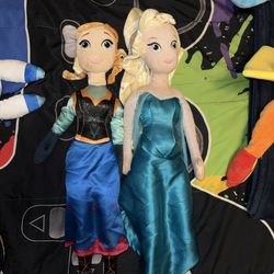 Disney Frozen Anna Elsa Plush Dolls Set