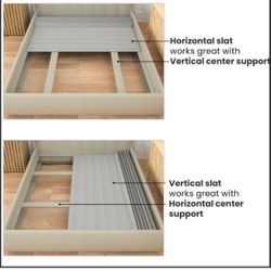 2 Twin XL Vertical slat Bunkie Boards With 2 Twin XL Metal Platform Bed Frames