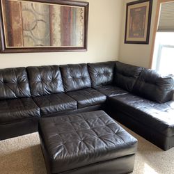 2-piece sectional with chaise and ottoman