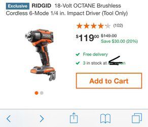 Ridgid impact drill (tool only )