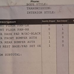 Chevy nova dash pad.