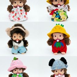 “Punch” monkey monchichi dolls