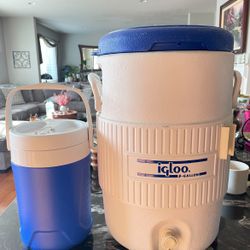 Igloo 5 Gallon and Portable 1 Gallon Drink Cooler.