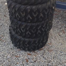 (2) 26x11x14,  And,(2)  26x9x14!  Four Tires In Good Condition For Side By Side.