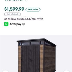 Keter DecoCoat 7x7 Premium Modern Outdoor Storage Shed $1,200.       1
