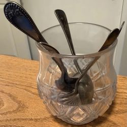 Antique Press Glass Spooner