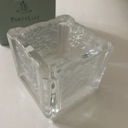 New Crystal Votive Pillar Candle Holder, 3 3/4" PartyLite