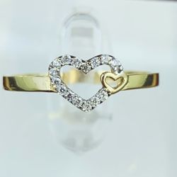 14k Gold Heart Ring
