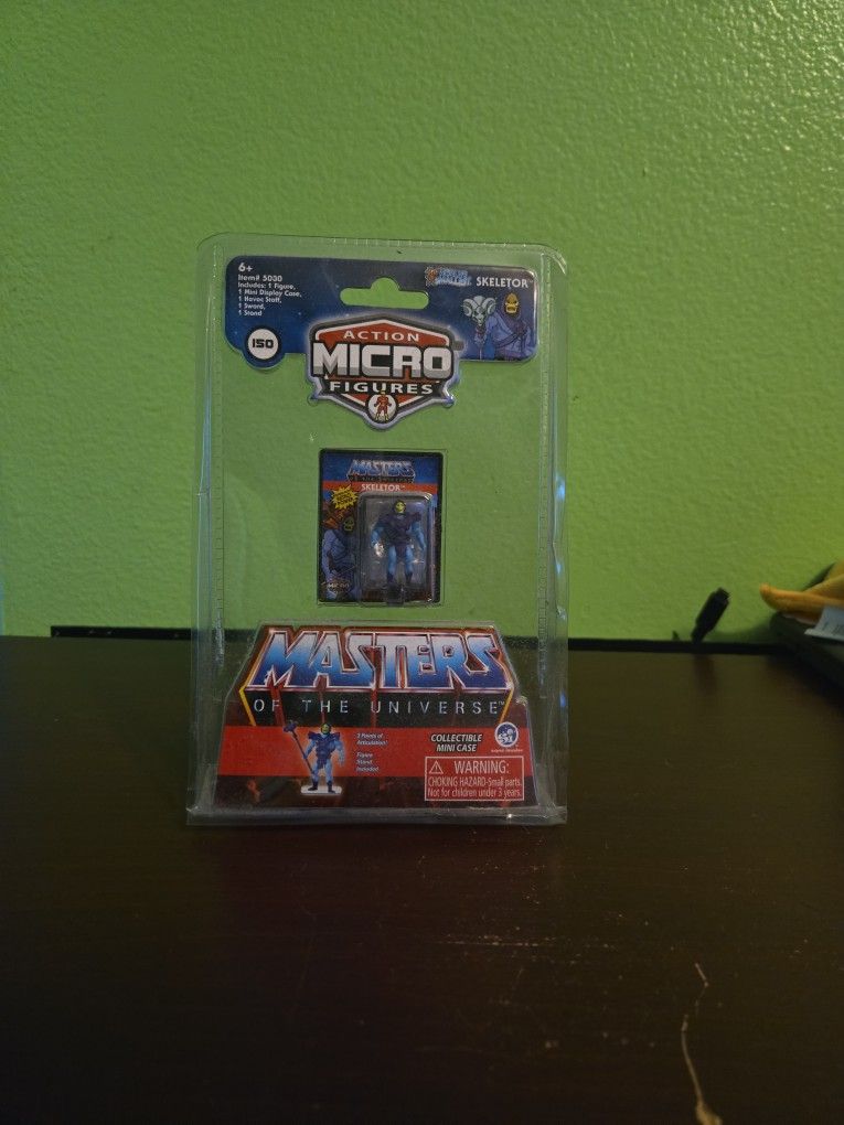 Worlds Smallest Masters ofThe Universe SKELETOR Micro Action Figure New & Sealed