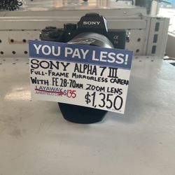 Sony Alpha 7 III Full Frame Mirrorless Camera With FE 28-70mm Zoom Lens