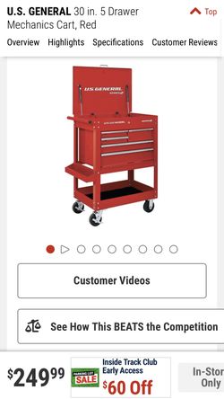 5 Drawer Mechanics Cart