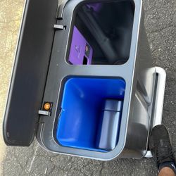 Simplehuman 58L Dual Compartment Step Can with Compost Caddy & Code H Liners, 60-pack