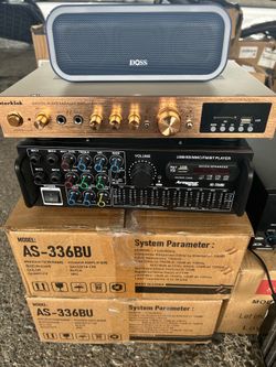 Sunbuck Bluetooth 5.0 Amplifier 2000W HiFi Stereo Karaoke FM USB SD AUX