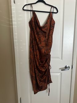 Tiger Print Satin Slip Dress