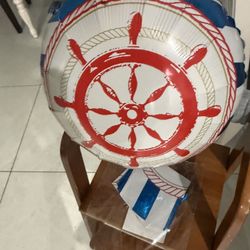 3 Nautical double Sided Anchor & Helm Balloons