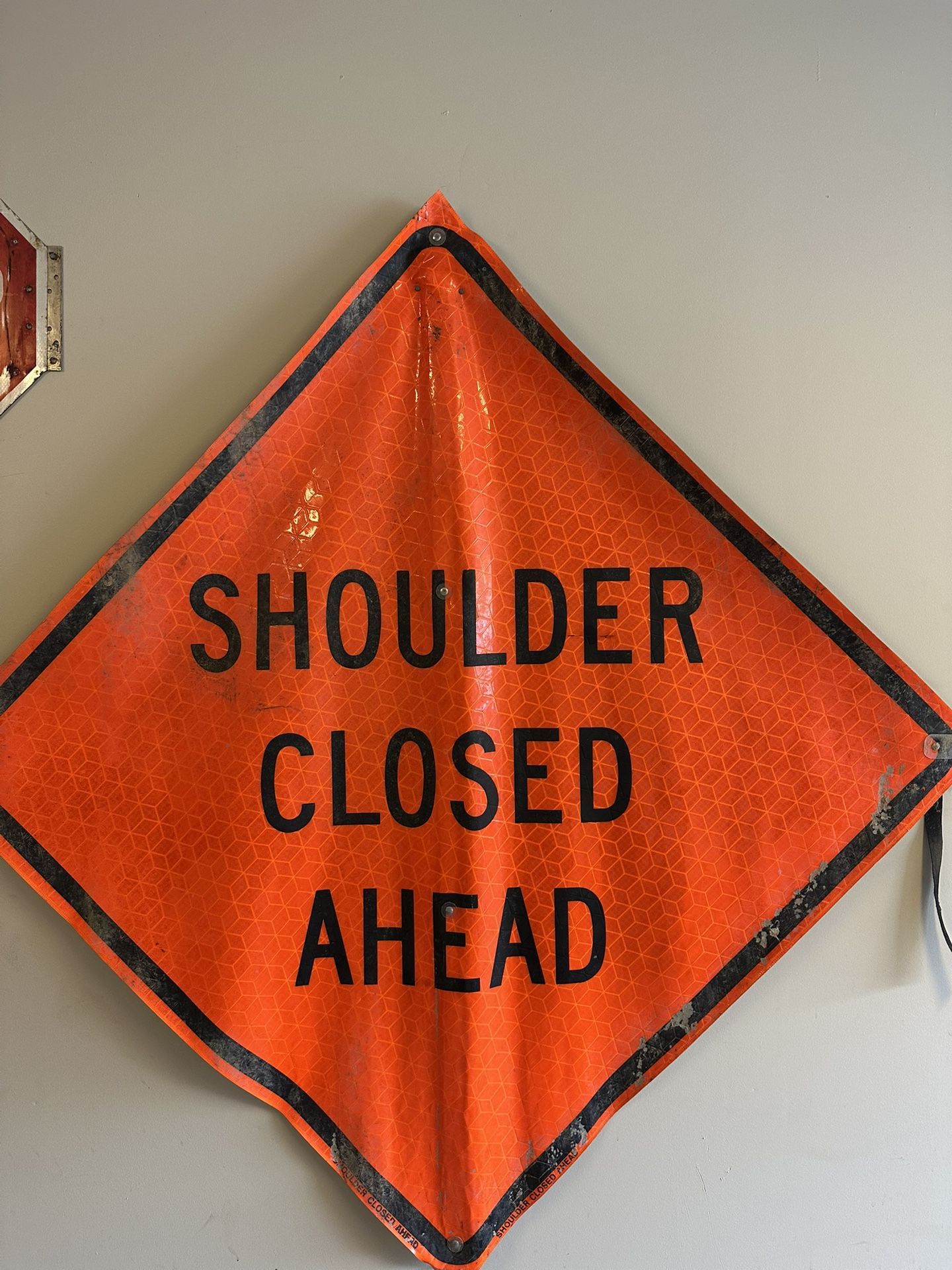 Shoulder Closed Ahead Sign