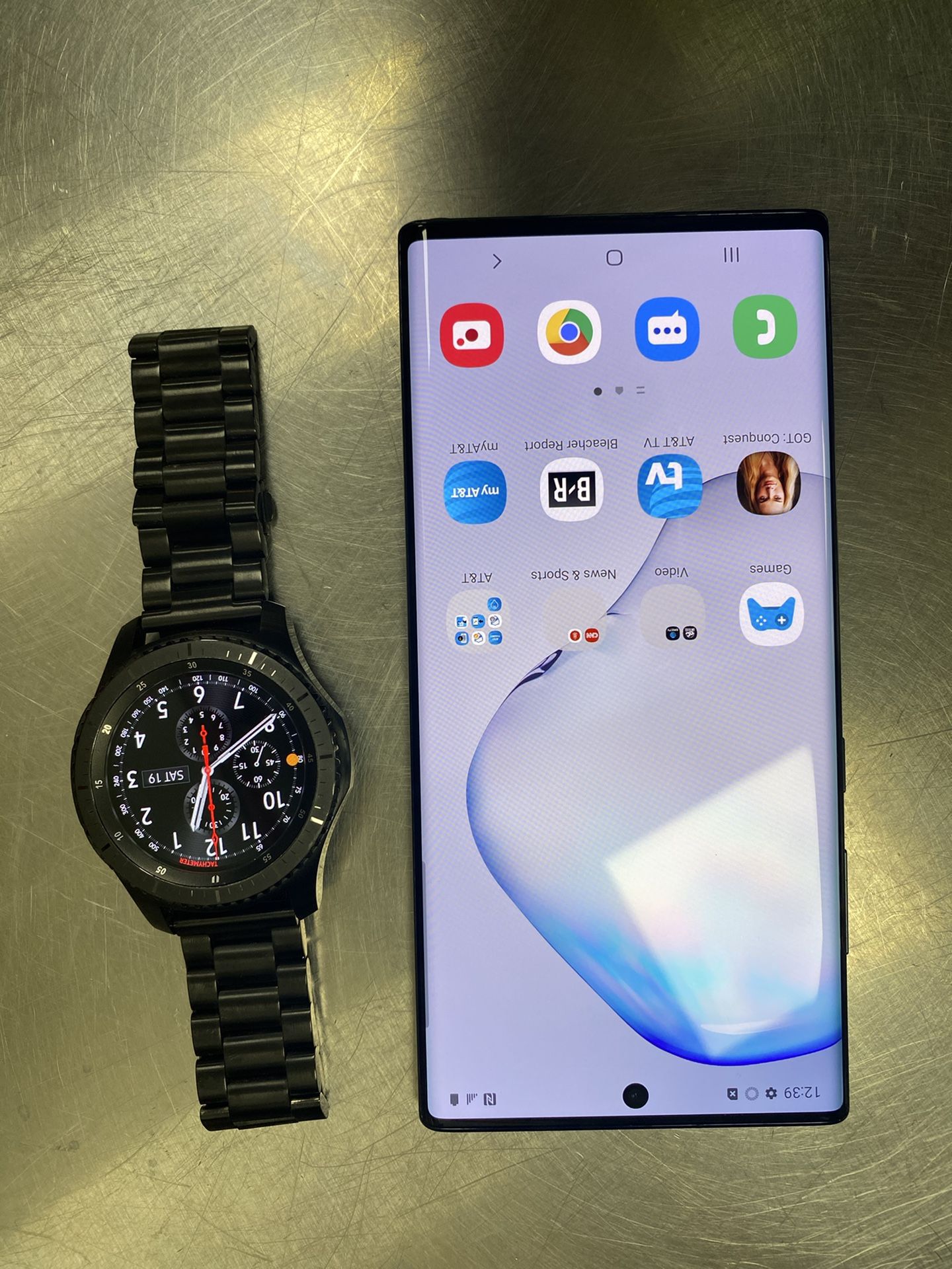 Samsung Note 10+ & S3 frontier watch bundle