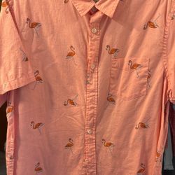 Men’s Flamingo Button Up