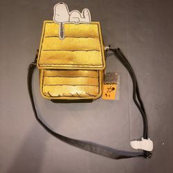 Loungefly Peanuts Snoopy 75th Anniversary Crossbody Bag Gold Ltd Ed NWTOW + FrGf