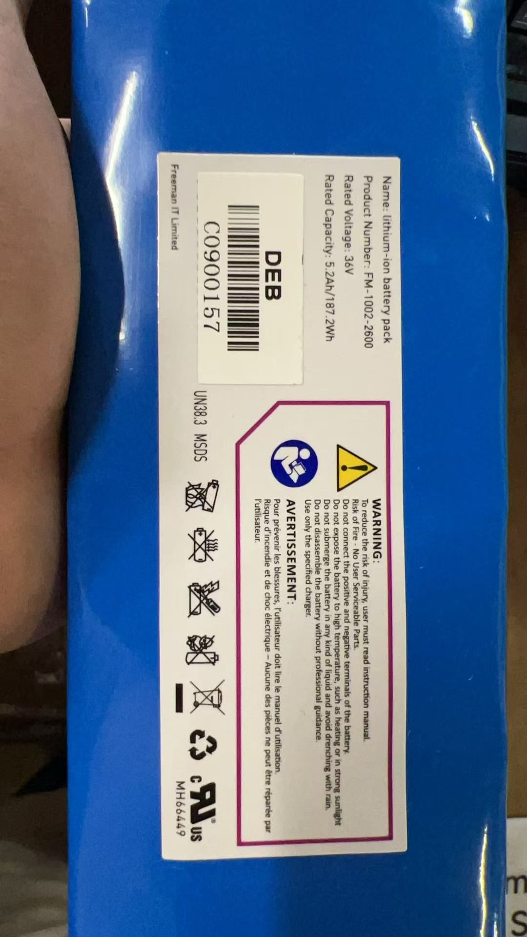 36V replacement battery $50
