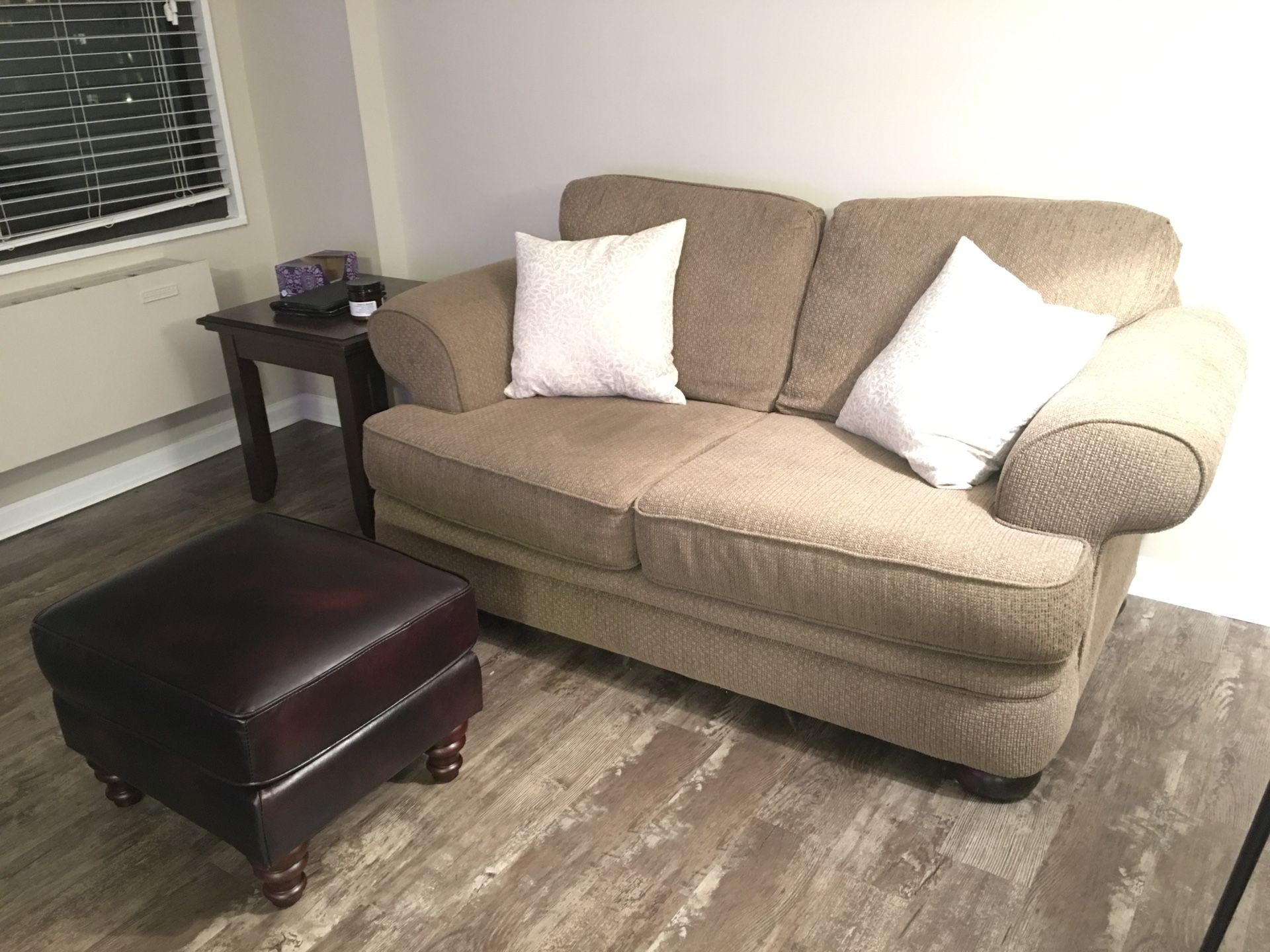 Love seat with ottoman!