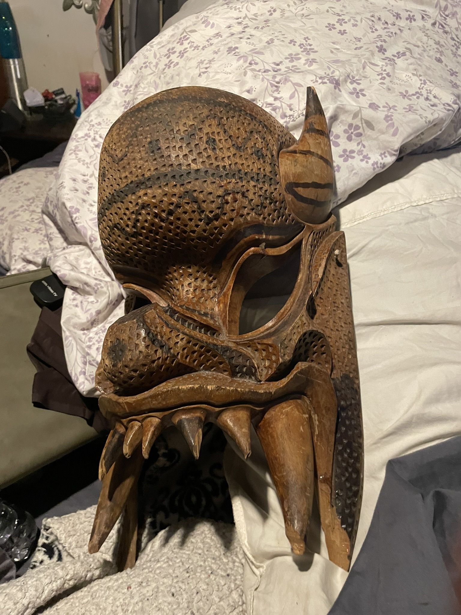 Demon Wood Carved Mask