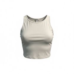 Love Tree White Cropped Tank Top Womens Medium