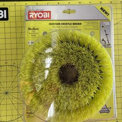 Ryobi 6” Scrubber Medium Bristle Brush - New Sealed