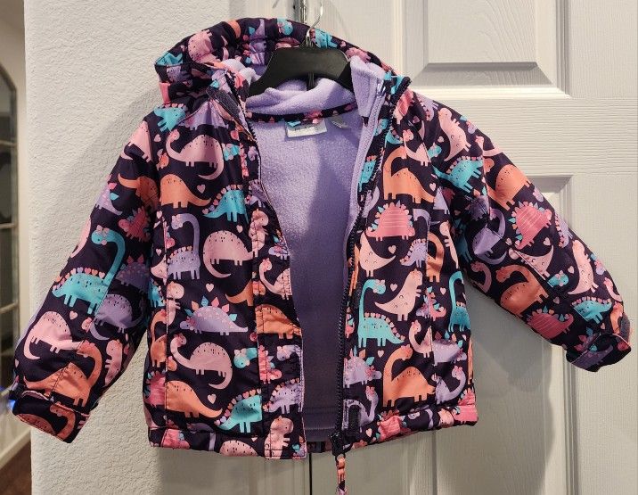 3t Toddler Girl Dinosaur Winter Jacket $25