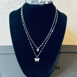 Double Butterfly Charm/chain