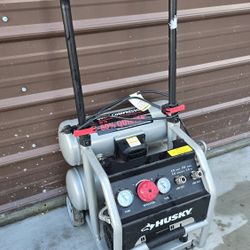Husky 4.5g Portable Electric Quiet Twin Stack Jobsite Air Compressor 