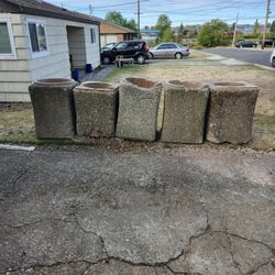 Cement Trash Cans