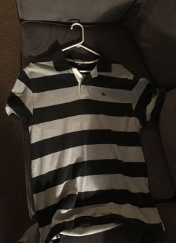 Burberry striped Men's polo size large