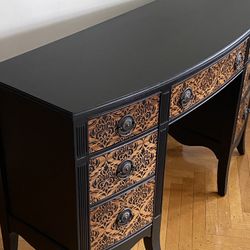 Black Desk Table 48” X 19” X 30”