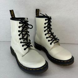 Dr. Martens Women's White and Black Boots