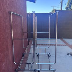 Chrome Rolling Duell Rack Garment Racks