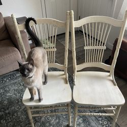 White Wooden Chairs 