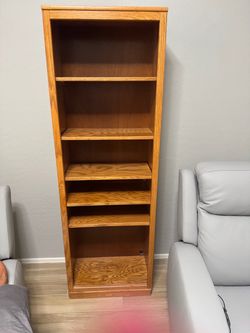 Solid wood oak bookcase
