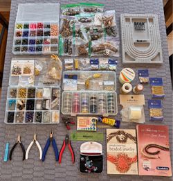 Huge Jewelry Making Supply Lot – Swarovski Crystals, Beads, Tools & More