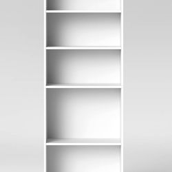 White book shelves x 2