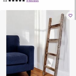 Rustic Wooden Ladder Decor / Blanket Ladder