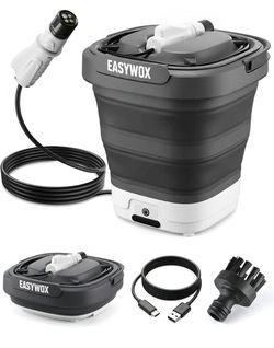 Portable Electric Pressure Washer with 3.2 Gal Tank, 4-in-1 Nozzle, Max 290 PSI Foldable Cordless Power Washer,