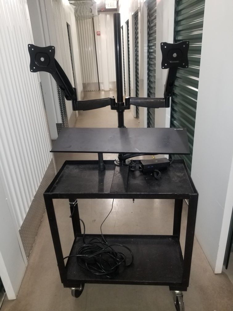 Working from Home? Sit and stand Computer station/cart