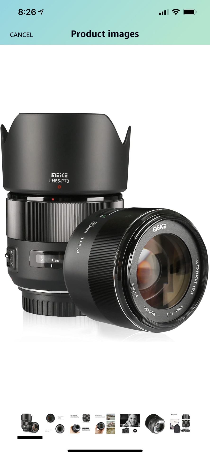 Meike 85mm F1.8 Prime Lense For Canon