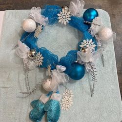 Blue And White Wreath 