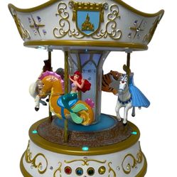 Disney 2021 “Dreams Go Around Carousel Disney Princess” Christmas Table Decoration. Lights Up, Spins and Plays 4 Musical Songs. FOR DISNEYSDDICT363