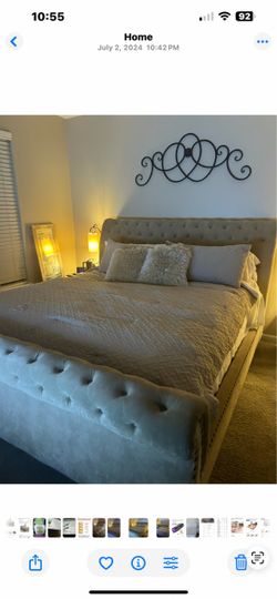 King size bed and adjustable bed base