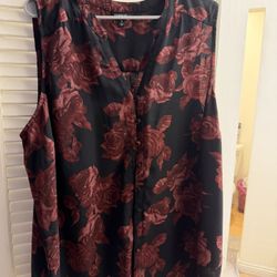 Burgundy And Black Dress Tank