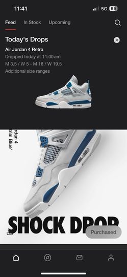 Jordan 4 Military Blue size 10